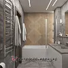 Санузел в деревянных ромбах