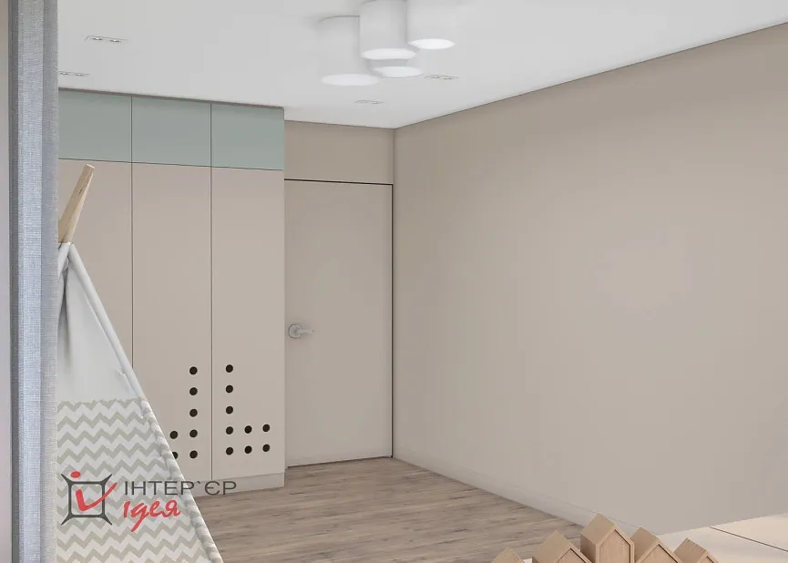 Детская в мятно-карамельных тонах.