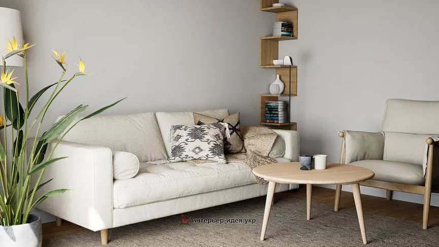 Гостиная в стиле скандинавский минимализм