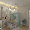 Дизайн детской с пандами на стене