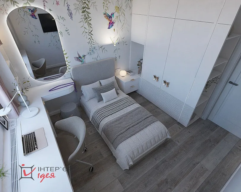 Детская комната для девочки, 9.2 м²