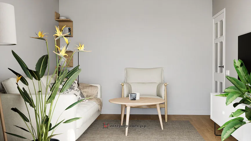 Гостиная в стиле скандинавский минимализм