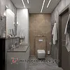Санузел в деревянных ромбах