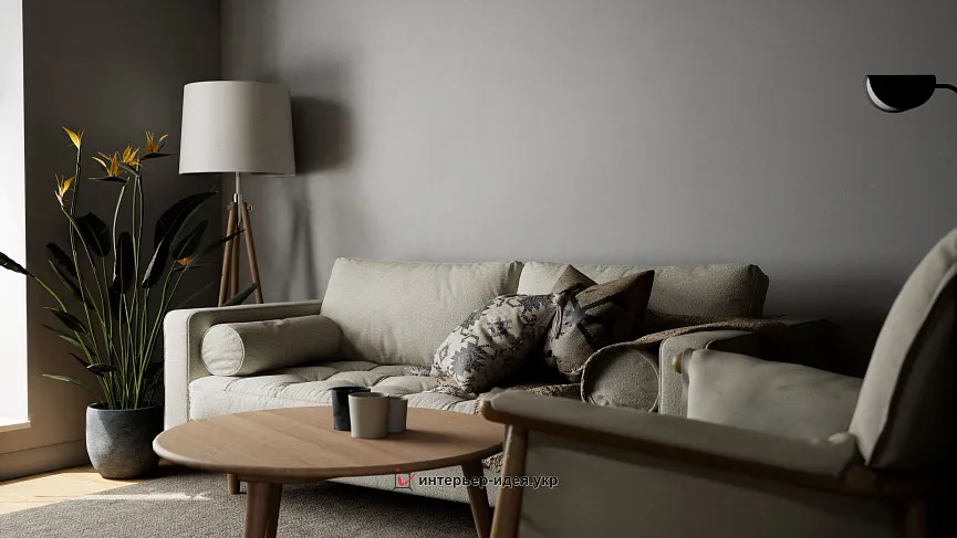 Гостиная в стиле скандинавский минимализм