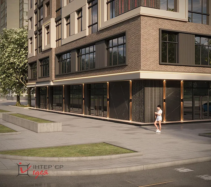 Дизайн фасада многоэтажки в центре Черкас