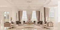 Гостиная с холлом и лестницей в классике. Дизайн ГОСТИНОЙ